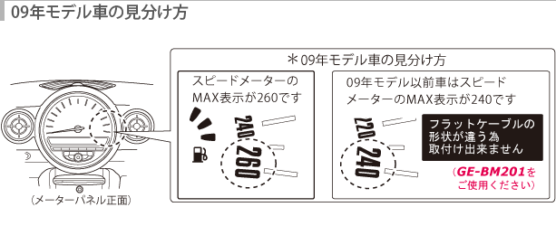 BMWミニ2009年モデル 取り付けキットGE-BM203